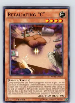 Yu-Gi-Oh TCG Retaliating "C" MP16-EN076 1st Edition Regular Common Card NM - Image 1