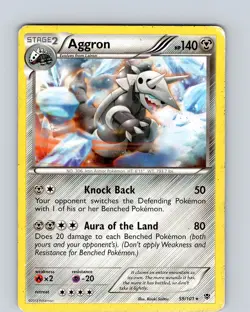 Pokemon TCG Aggron B&W Plasma Blast 59/101 Regular Rare Card Played HP-MP - Image 1