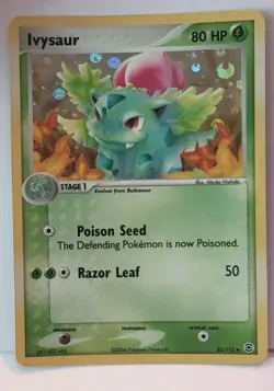 Pokemon TCG Ivysaur Holo Card 35/112 EX FireRed LeafGreen 2004 - Image 1