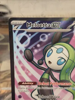 Pokemon TCG Meloetta ex NM Ultra Rare 159/086 Black Bolt Holo Full Art Card SV - Image 2