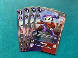 Impmon EX7-050 Playset Digimon Liberator Card Game x4 - Image 1
