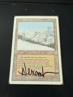 Taiga - HP - Unlimited - MTG - Artist Signed - Autographed- Rob Alexander - Image 2