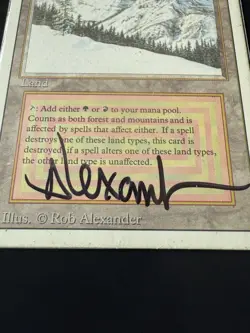 Taiga - HP - Unlimited - MTG - Artist Signed - Autographed- Rob Alexander - Image 3