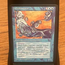 Magic The Gathering MTG LUFTELEMENTAR Air Elemental German Black Border NM 1994 - Image 1