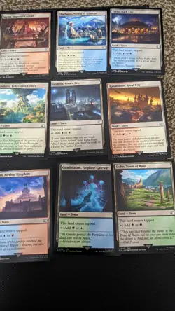 mtg FINAL FANTASY TOWN * Land Set of 15 (2x) 30 cards Non Foils - Image 1