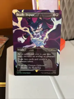 IN HAND - Deadly Dispute ✨RAINBOW FOIL✨ Secret Lair x Sonic - NM Magic MTG - Image 1