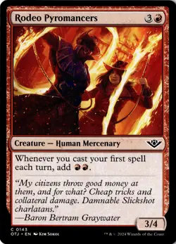 Rodeo Pyromancers Non-Foil Outlaws of Thunder Junction 143 NM MTG - Image 1