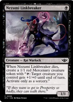 Nezumi Linkbreaker Non-Foil Outlaws of Thunder Junction 96 NM MTG - Image 1
