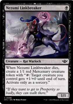 Nezumi Linkbreaker Non-Foil Outlaws of Thunder Junction 96 NM MTG - Image 1