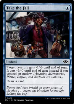 Take the Fall Non-Foil Outlaws of Thunder Junction 73 NM MTG - Image 1