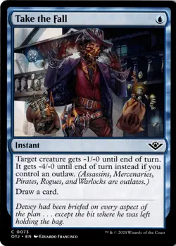 Take the Fall Non-Foil Outlaws of Thunder Junction 73 NM MTG - Image 1