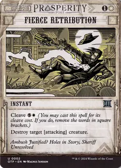 Fierce Retribution Non-Foil Outlaws of Thunder Junction: Breaking News 2 NM MTG - Image 1