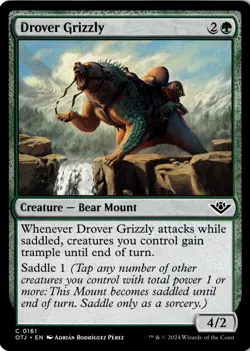 Drover Grizzly Non-Foil Outlaws of Thunder Junction 161 NM MTG - Image 1