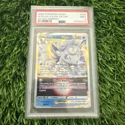2022 POKEMON SWORD & SHIELD SILVER TEMPEST #034 ALOLAN VULPIX VSTAR PSA 9 - Image 1
