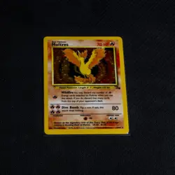 Vintage Pokemon TCG Fossil - Moltres Rare Holo - Very Good Condition - Image 1