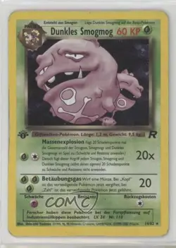 Dark Weezing German 1st Ed. Pokemon Team Rocket #14 2000 15fy - Image 1