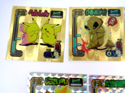 Vintage Pokemon 1998 Sticker Bundle Holo Gold Amada Attack Ditto Kakuna Goldeen - Image 2