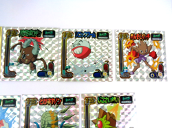 Vintage Pokemon 1998 Sticker Bundle Holo Gold Amada Attack Ditto Kakuna Goldeen - Image 3