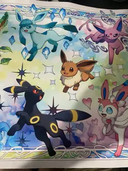 Pokemon - Prismatic Super Premium Collection - Playmat - Eeveelutions - Not Used - Image 1