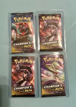 Pokemon Card Tin Set with Champion's Path & Fates Collide Packs Lot - Image 2
