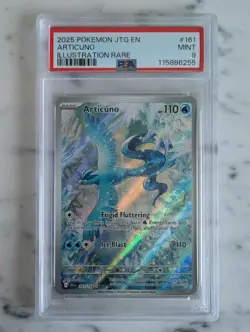 Pokemon TCG Journey Together Articuno Card IR 161/159 English Edition PSA 9 - Image 1