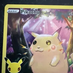 Pikachu 5/25 Pokemon Celebrations 25th Anniversary Base Set Full Art Card - Image 2