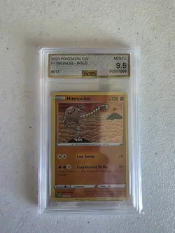 AGS 9.5 MINT+ 💎 Hitmonlee Holo #011/034 Trading Card Game Classic CLV Pokemon - Image 1