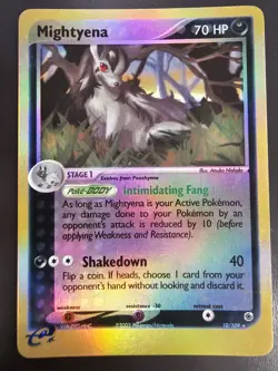 Pokemon Mightyena Card 10/109 Ruby and Sapphire Reverse Holo Rare 2003 - Image 1