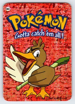 Farfetch'd #083 Pokemon Vending Prism Holo Sticker Card Authentic - Nm/Vlp - Image 1
