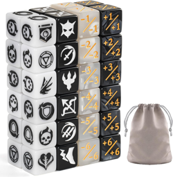 48 Pieces Abilities Keywords Counter Dice MTG Dice 1/+1 Counters Bulk Creatur... - Image 1