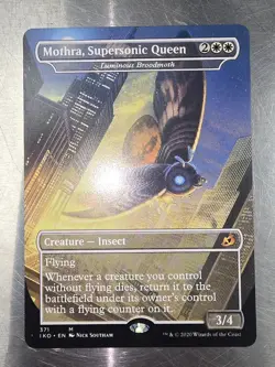 MTG - IKO - Mothra, Supersonic Queen (Luminous Broodmoth) - Regular Near Mint - Image 1