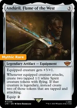 MTG Anduril, Flame of the West LTR Mythic Rare Legendary - Equipment NM - Image 1