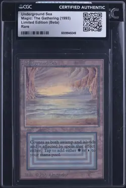 Magic The Gathering 1993 MTG Underground Sea Beta CGC Authentic - Image 1