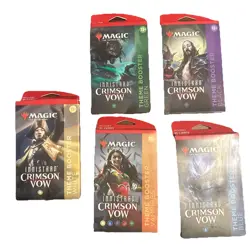 5 LOT MTG MAGIC GATHERING INNISTRAD MIDNIGHT HUNT CRIMSON VOW BOOSTER VAMPIRES + - Image 1