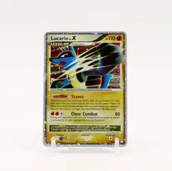 Lucario Lv. X - 122/123 Mysterious Treasures Ultra Rare Holo SWIRL Pokemon - NM - Image 1