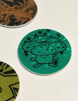 4 POKEMON TCG FOIL Wizard COINS ~ Aerodactyl Meowth Pikachu Vileplume 1999 2000 - Image 3