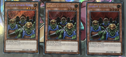 YuGiOh PLAYSET Goblin Attack Force - SBC1-EN106 3x 1st Ed Secret Rare - Image 1