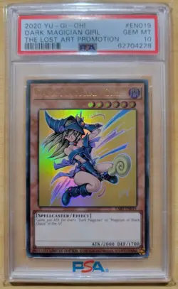 2020 Yugioh Dark Magician Girl The Lost Art Promotion LART-EN019 PSA 10 - Image 1