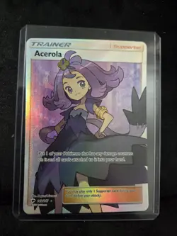 Pokemon Acerola TCG Full Art Holo Card 142/147 Sm-Burning Shadows NM - Image 1