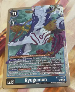 Digimon Card Game Ryugumon BT22-027 R Cyber Eden - Image 1