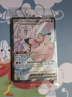 Lillie's Clefairy Ex SVP195 Pearl Black Star Promo Pokemon TCG Card NM Sealed - Image 1