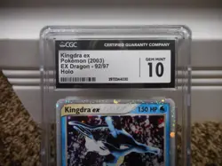 Kingdra ex cgc 10 GEM MINT EX Dragon HOLO 2003 E-Reader card 92/97 psa Pokemon - Image 2