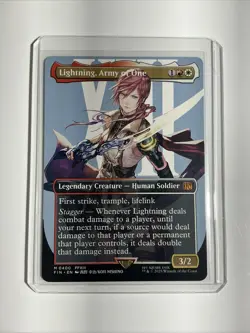 Lightning, Army of One (Borderless) (0400) Final Fantasy Regular MTG TCG - Image 1
