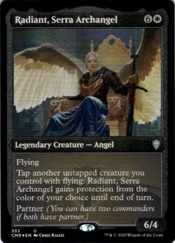 MTG Radiant, Serra Archangel (Etched) (553) | NM Foil | Commander Legends (CMR) - Image 2