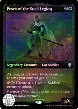 MTG Prava of the Steel Legion (Etched) (552) | NM Foil | Commander Legends (CMR) - Image 1