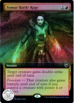 MTG Temur Battle Rage (Extended Art) (671) | NM Foil | Commander Legends (CMR) - Image 1