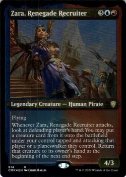 MTG Zara, Renegade Recruiter (Etched) (614) | NM Foil | Commander Legends (CMR) - Image 2