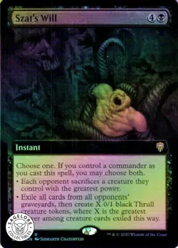 MTG Szat's Will (Extended Art) (655) | NM Foil | Commander Legends (CMR) - Image 1