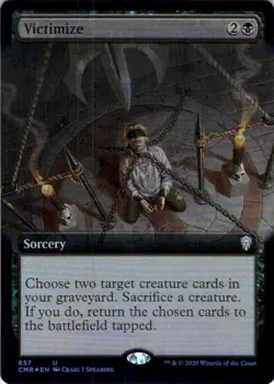 MTG Victimize (Extended Art) (657) | NM Foil | Commander Legends (CMR) - Image 2