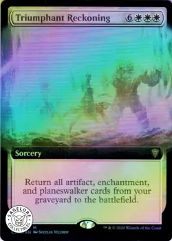 MTG Triumphant Reckoning (Ext Art) (628) | NM Foil | Commander Legends (CMR) - Image 1